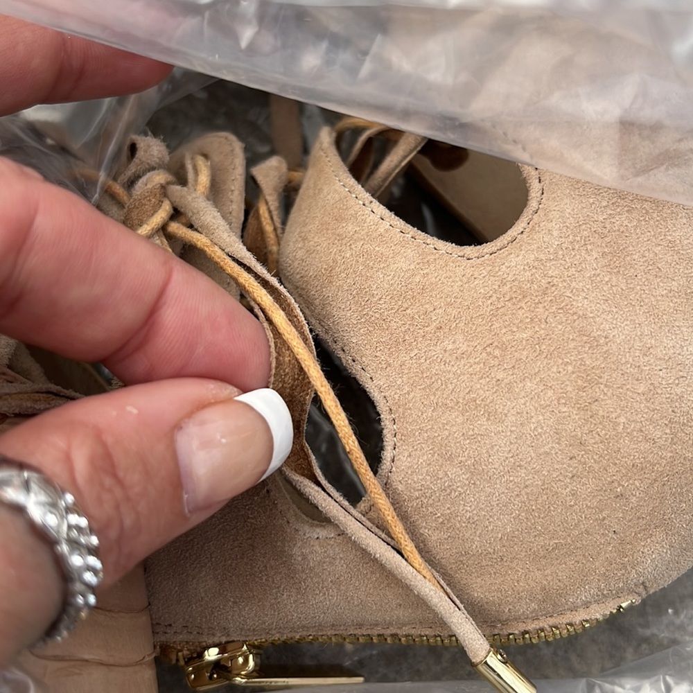 Karl Lagerfeld Addily Lace Up Pump - Natural - Pumps - Picture 8 of 12